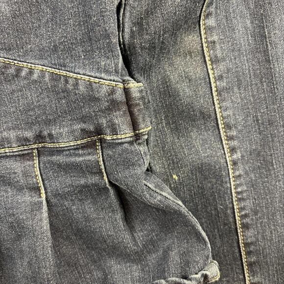 Baccini Western Distressed Women’s Casual Denim Jean Jacket Medium Streetwear - Picture 8 of 8